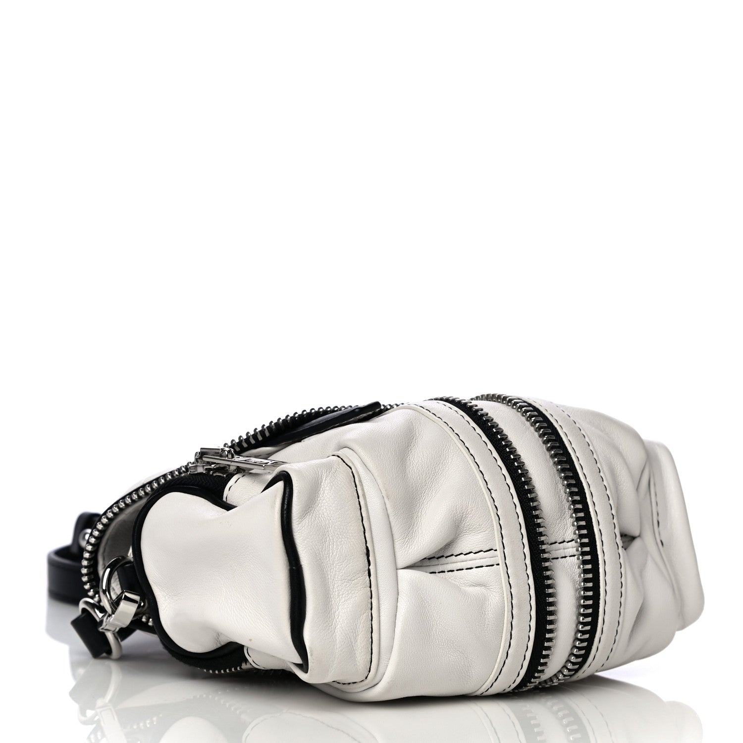 Alexander Wang Lambskin Micro Marti Crossbody White Black 4 of 10