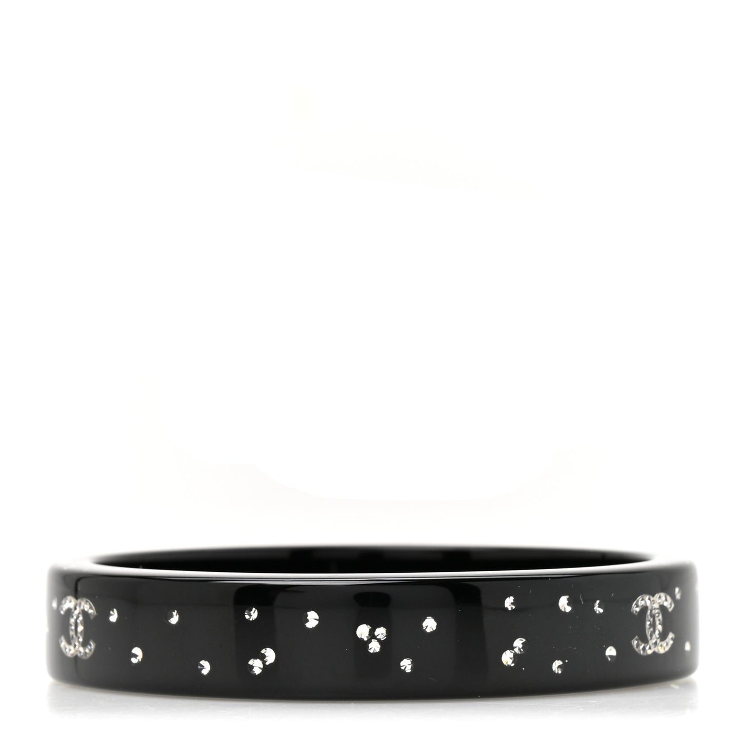 Resin Crystal CC Bangle Black