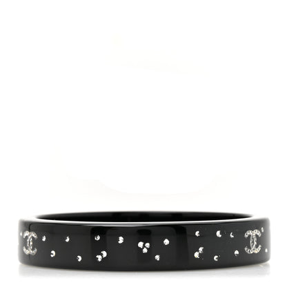 Chanel Resin Crystal CC Bangle Black 3 of 4