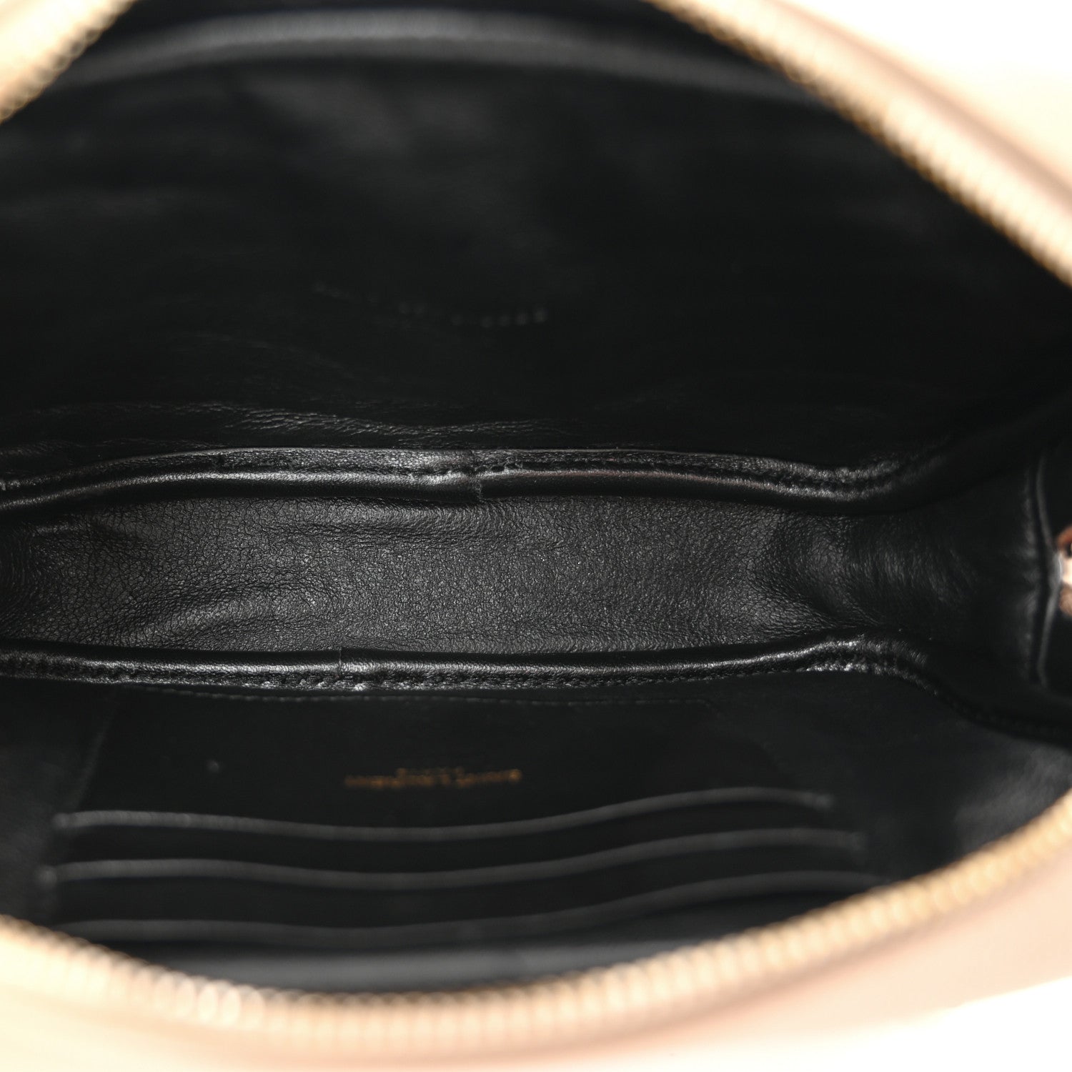 Saint Laurent Grain De Poudre Matelasse Monogram Mini Lou Camera Bag Dark Beige 5 of 10