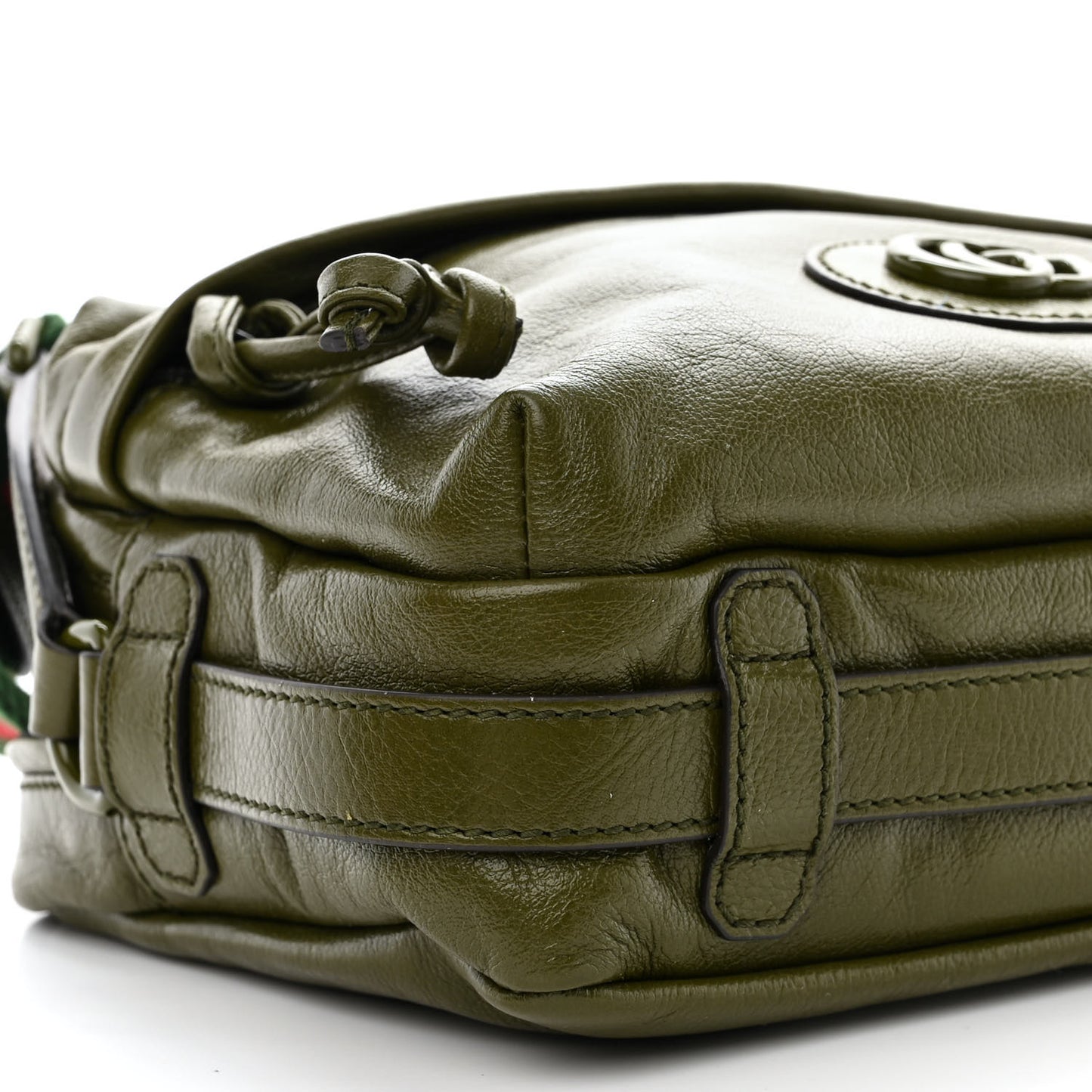 Piuma Lux Energy Web Monochrome Double G Crossbody Bag Military Wood