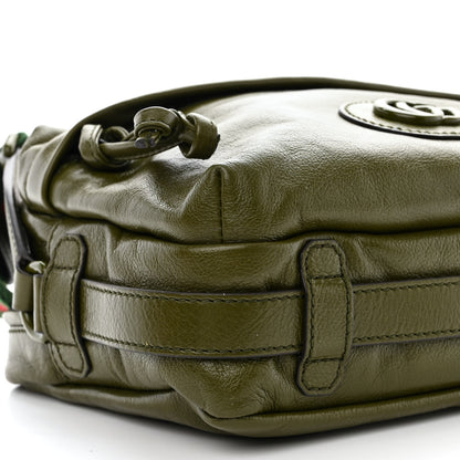 Gucci Piuma Lux Energy Web Monochrome Double G Crossbody Bag Military Wood 9 of 10