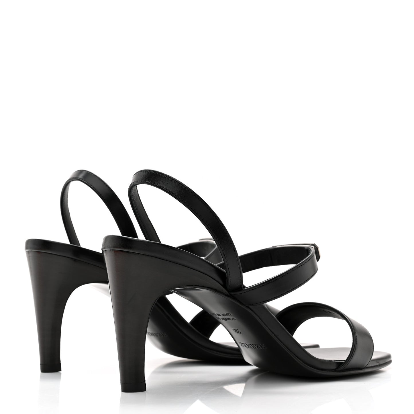 Calfskin Glamour 75 Sandals 38 Black
