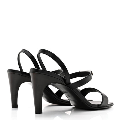 Hermes Calfskin Glamour 75 Sandals 38 Black 4 of 9