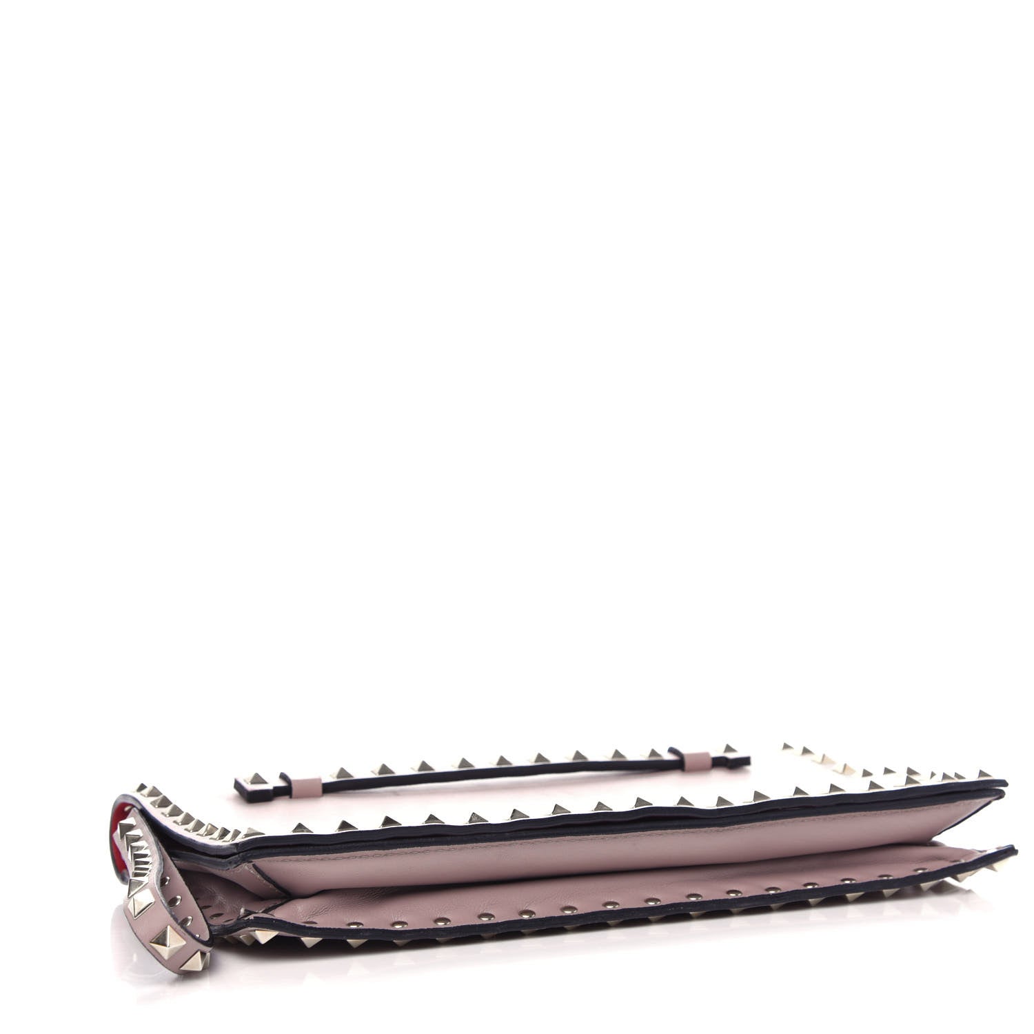 Valentino Garavani Nappa Rockstud Wristlet Clutch Poudre 4 of 8