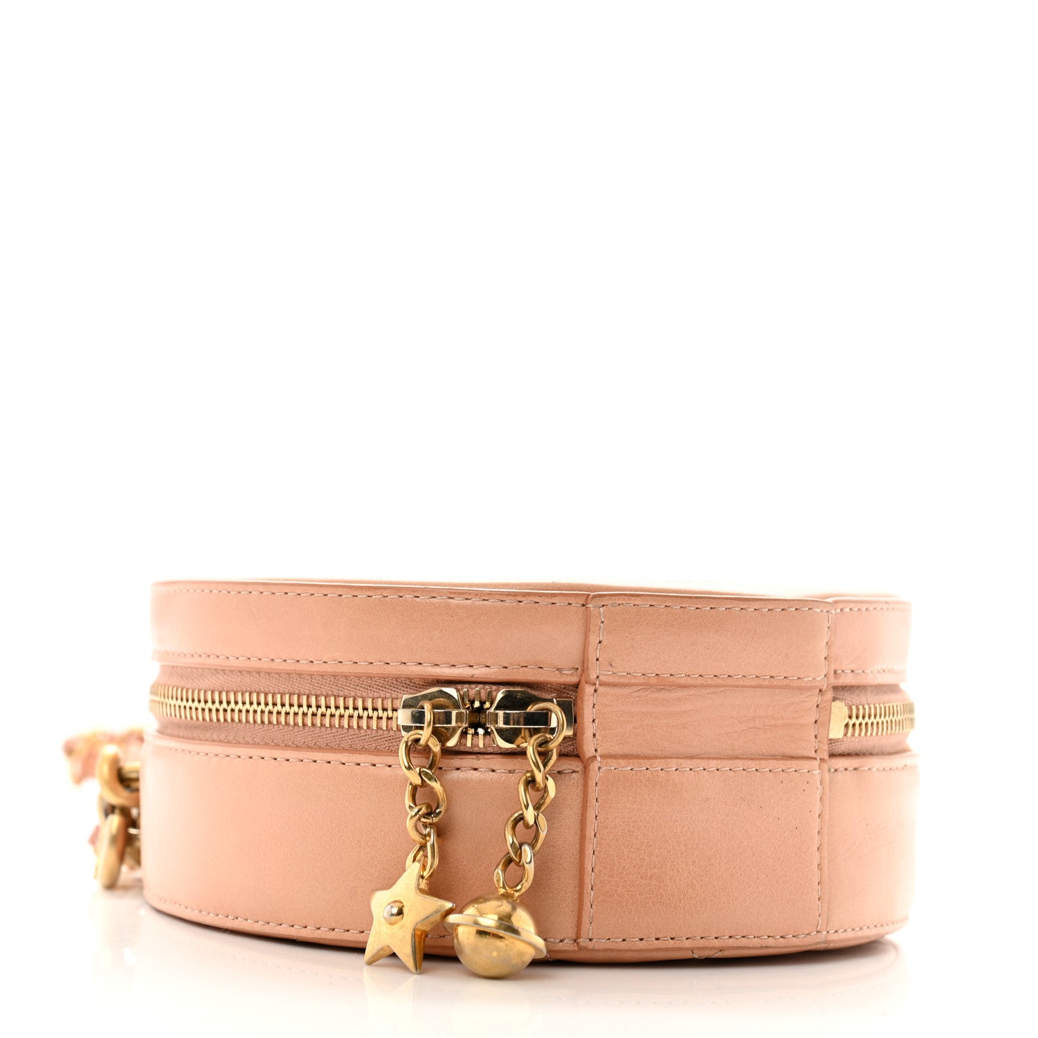 Chanel Glazed Calfskin Round As Earth Evening Bag Beige 4 of 16