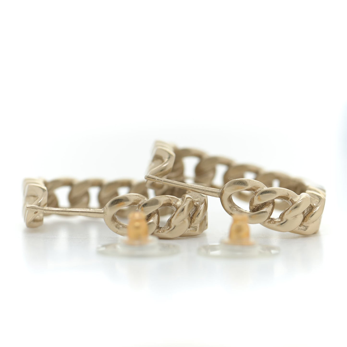 CC Chain Hoop Earrings Gold