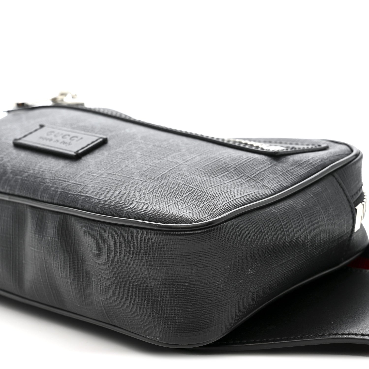 Gucci Soft GG Supreme Monogram Web Belt Bag Black Grey 10 of 10