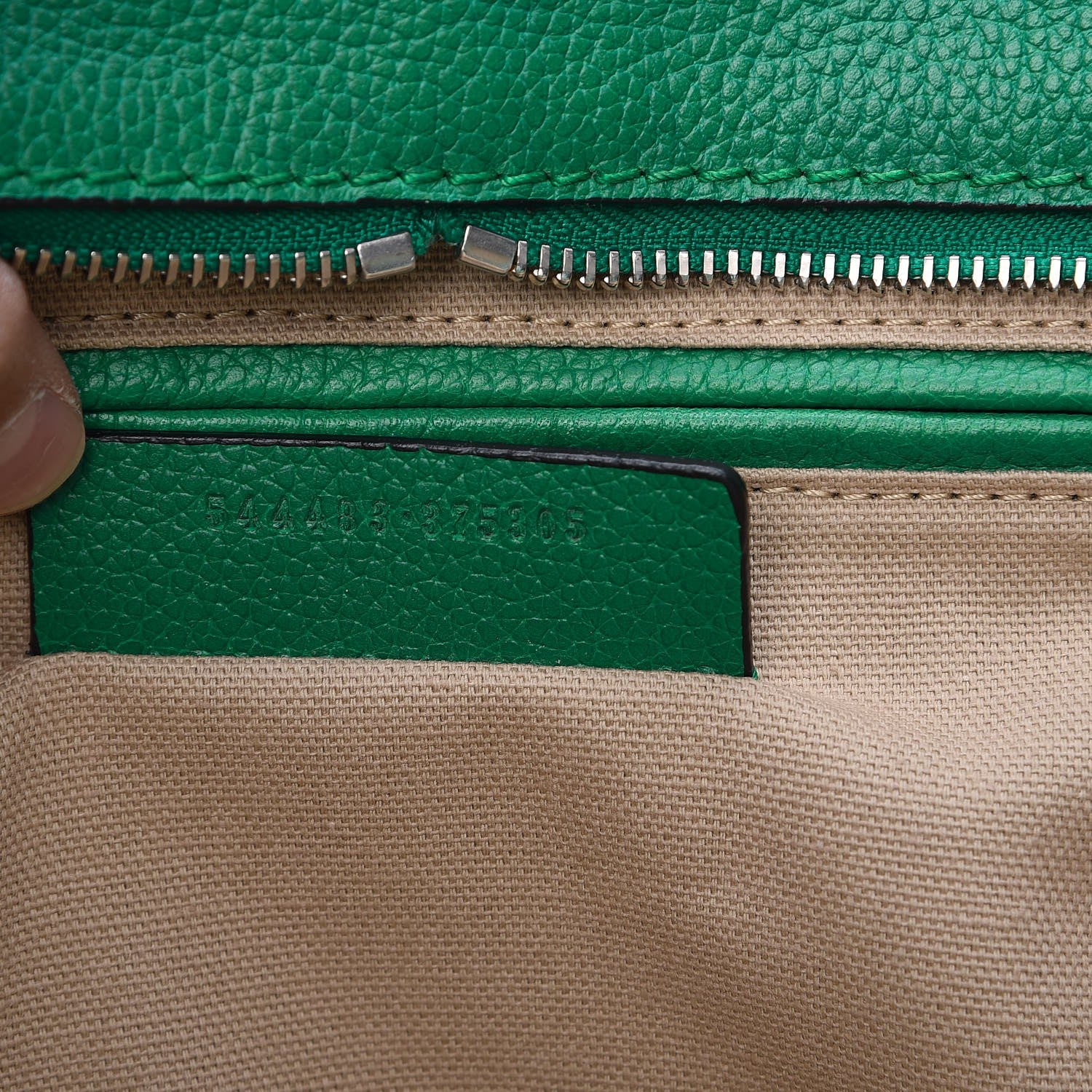 Alexander McQueen Pebbled Calfskin Large Skull Padlock Zip Around Tote Green 7 of 13