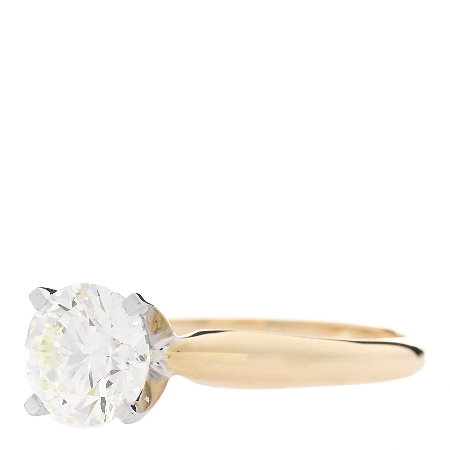 Parker & West by FASHIONPHILE 14K Yellow White Gold Diamond 1.49ct Solitaire Engagement Ring 54 7 3 of 6