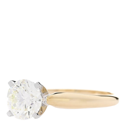 Parker & West by FASHIONPHILE 14K Yellow White Gold Diamond 1.49ct Solitaire Engagement Ring 54 7 3 of 6