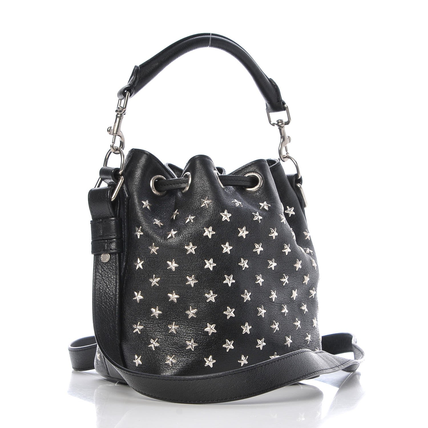 Saint Laurent Calfskin Star Studded Small Emmanuelle Bucket Bag Black 3 of 8
