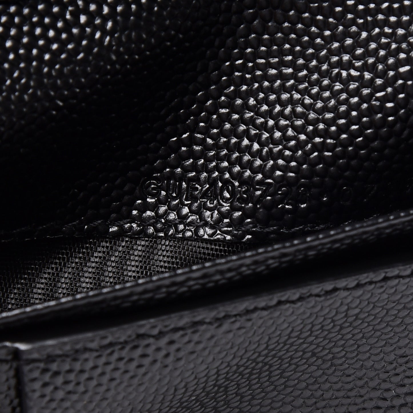 Grain De Poudre Matelasse Chevron Monogram Compact Zip Around Wallet Black