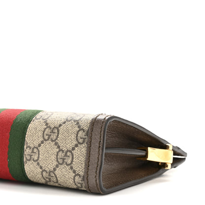 Gucci GG Supreme Monogram Textured Dollar Calfskin Web Mini Ophidia Chain Shoulder Bag Beige Ebony New Acero Beige Ebony New Acero 10 of 12