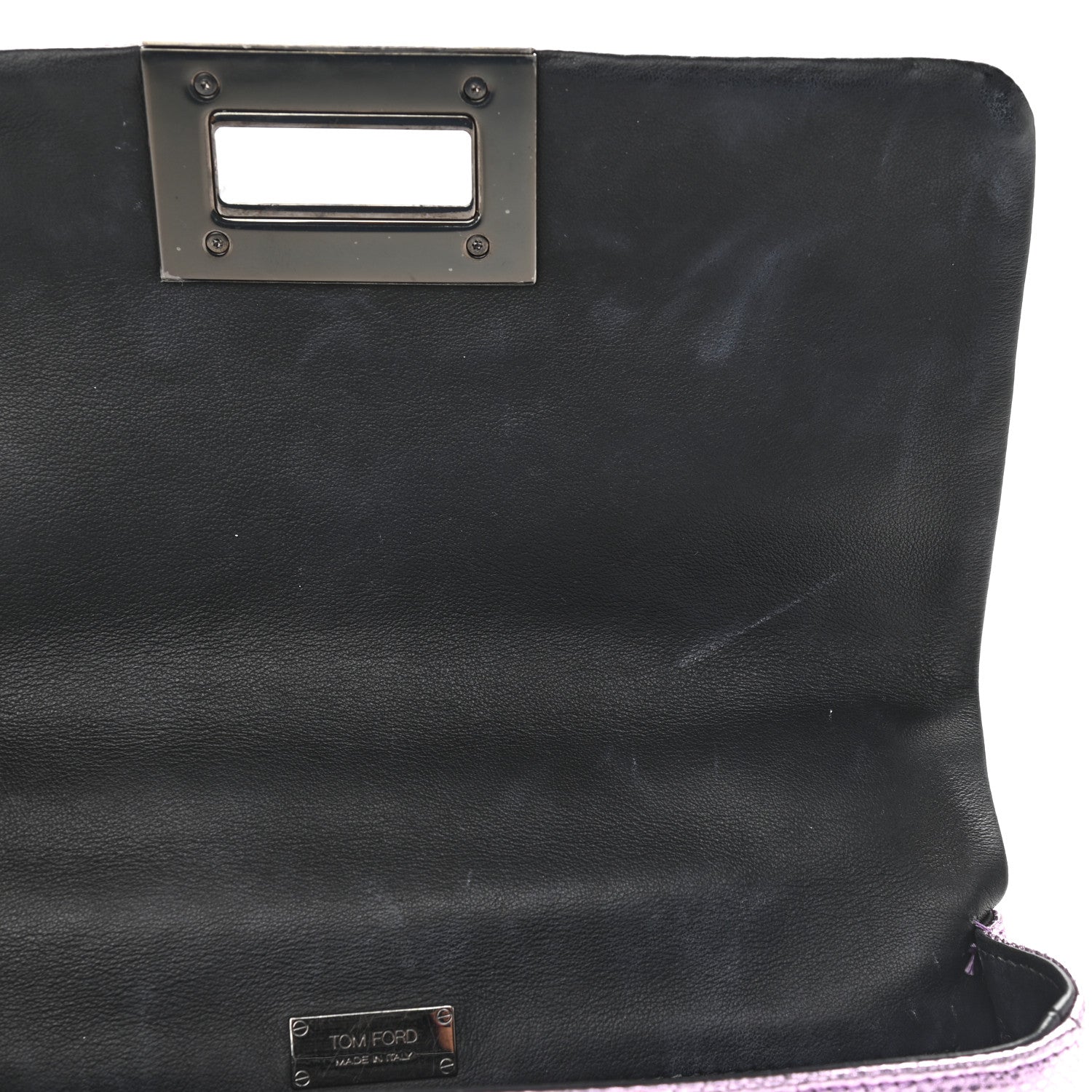Tom Ford Lizard Calfskin Embossed Large Natalia Chain Bag Pink 7 of 15