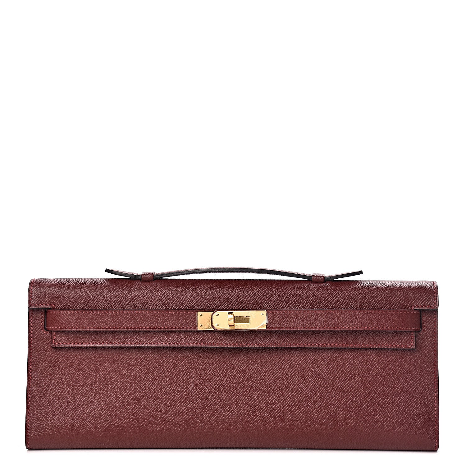 Hermes Epsom Kelly Cut Clutch Pochette Rouge H 1 of 7
