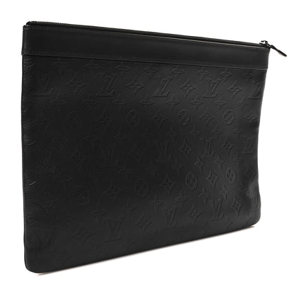 Louis Vuitton Calfskin Monogram Shadow Discovery Pochette Black 3 of 10