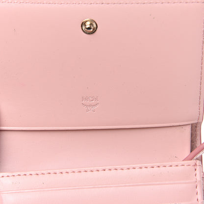 MCM Visetos Trifold Wallet Pink 5 of 10