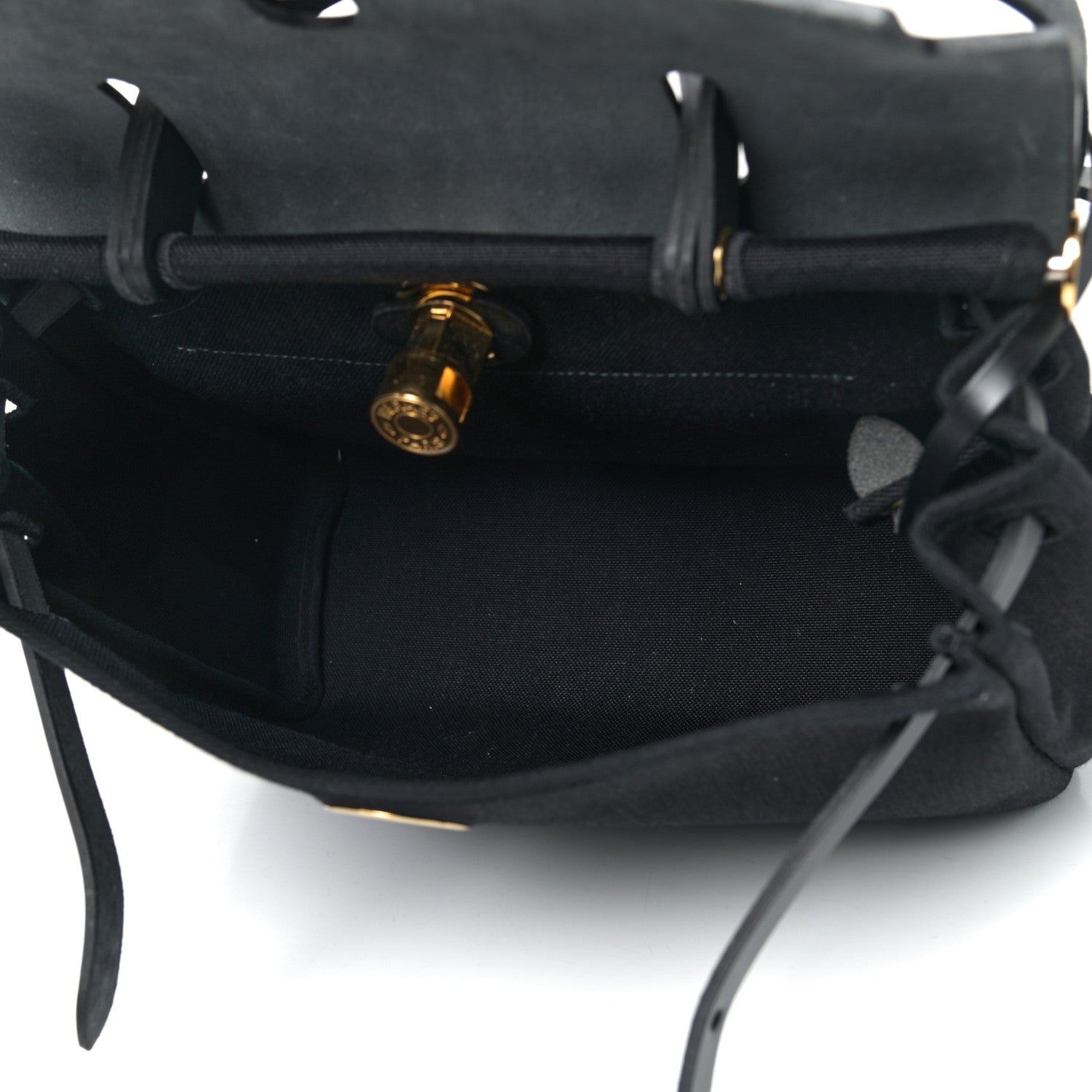 Hermes Military Toile Vache Hunter Herbag Zip Retourne 31 PM Black 4 of 10