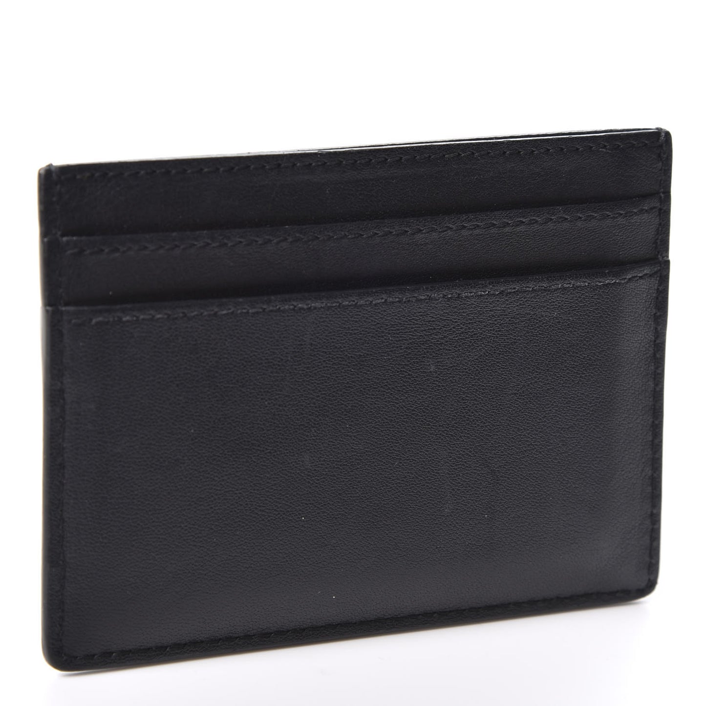 Calfskin Monogram Credit Card Case Black