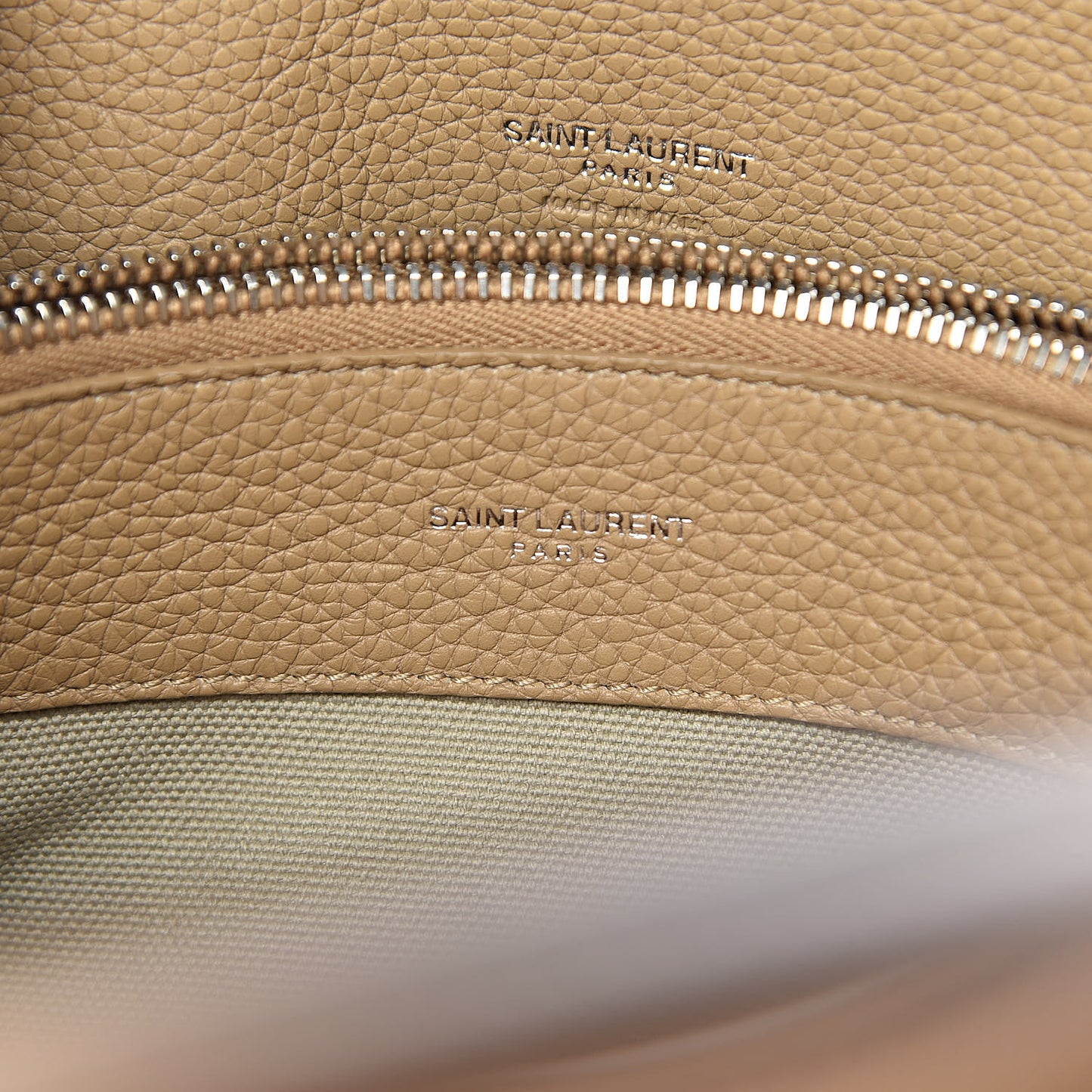 Grained Calfskin Baby Sac De Jour Souple Dark Beige