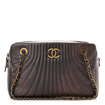 Chanel Metallic Lambskin Paris Shanghai Quilted Tote Kahki 1 of 11