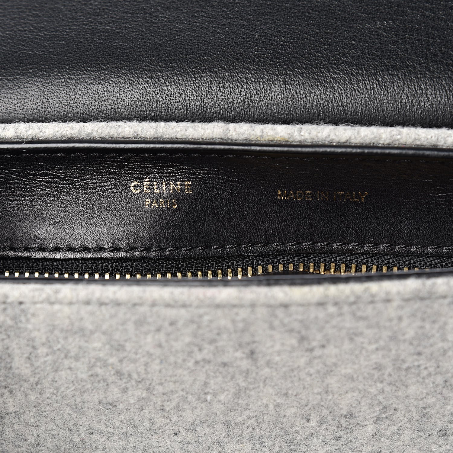 Celine Felt Smooth Calfskin Medium Trapeze Pearl Grey 6 of 10