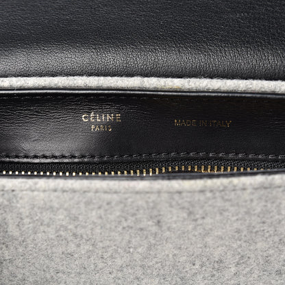 Celine Felt Smooth Calfskin Medium Trapeze Pearl Grey 6 of 10
