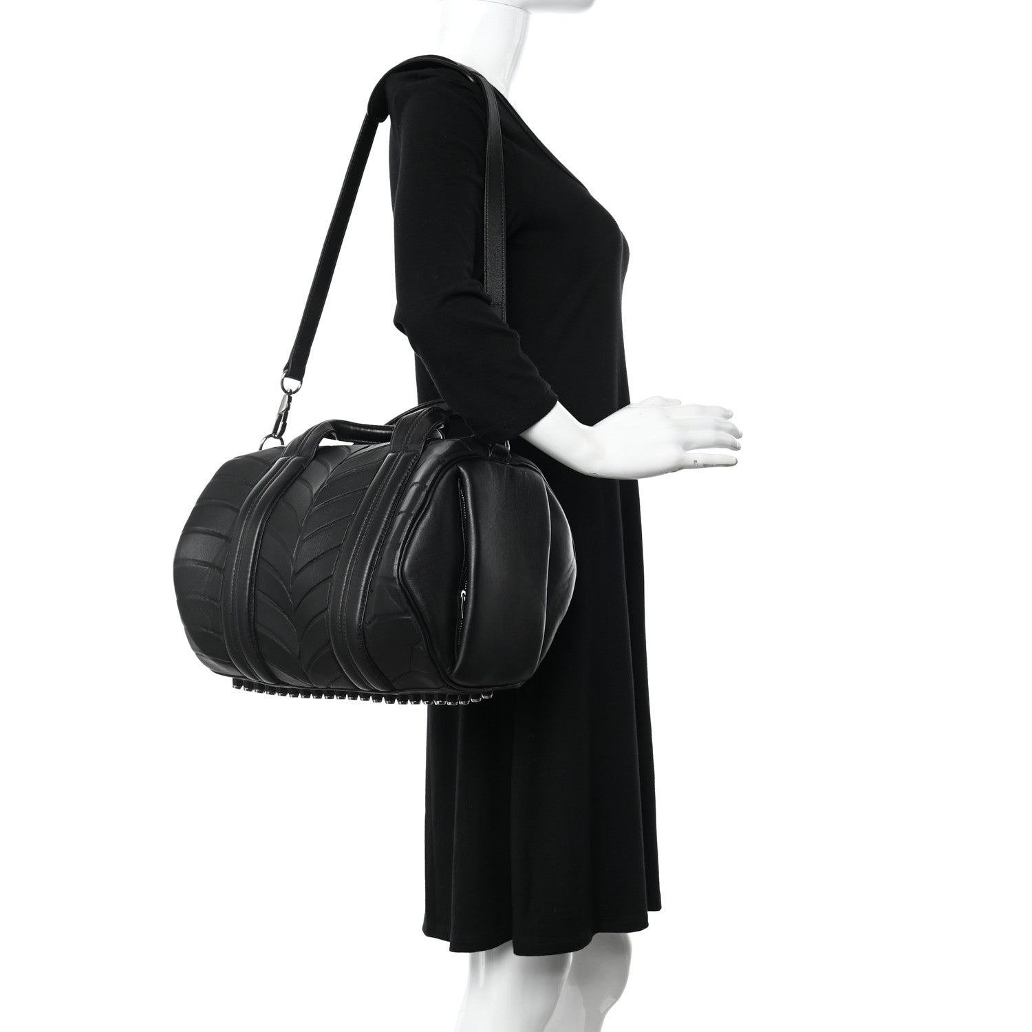 Alexander Wang Quilted Rocco Silver Hardware Black 2 of 10