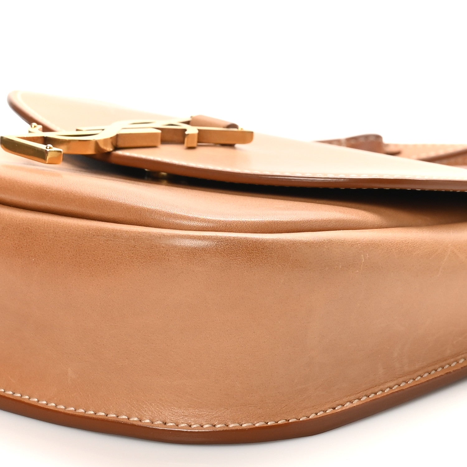 Saint Laurent Smooth Vintage Calfskin Small Kaia Satchel Brown Gold 10 of 11