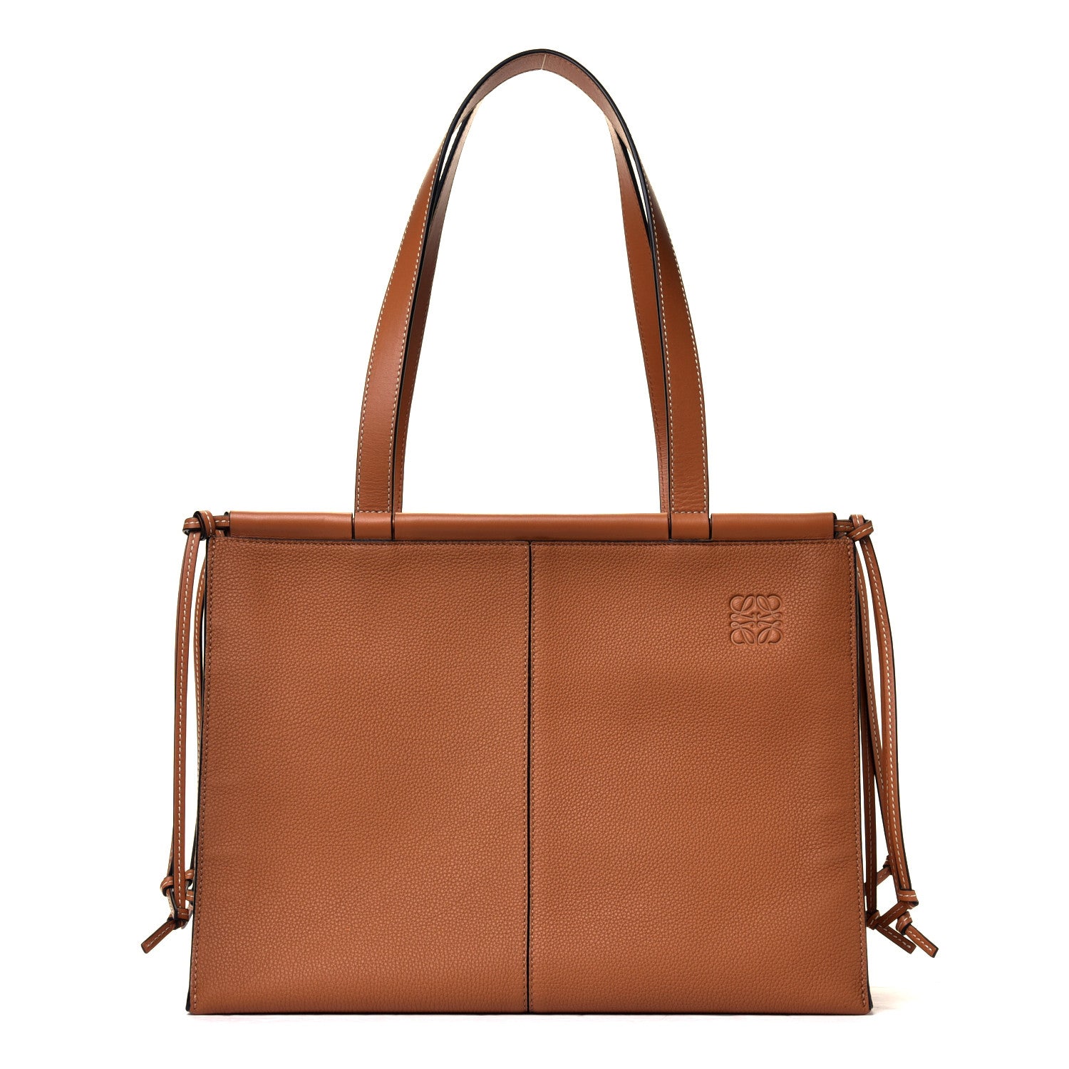 Loewe Grained Calfskin Cushion Tote Tan 1 of 5