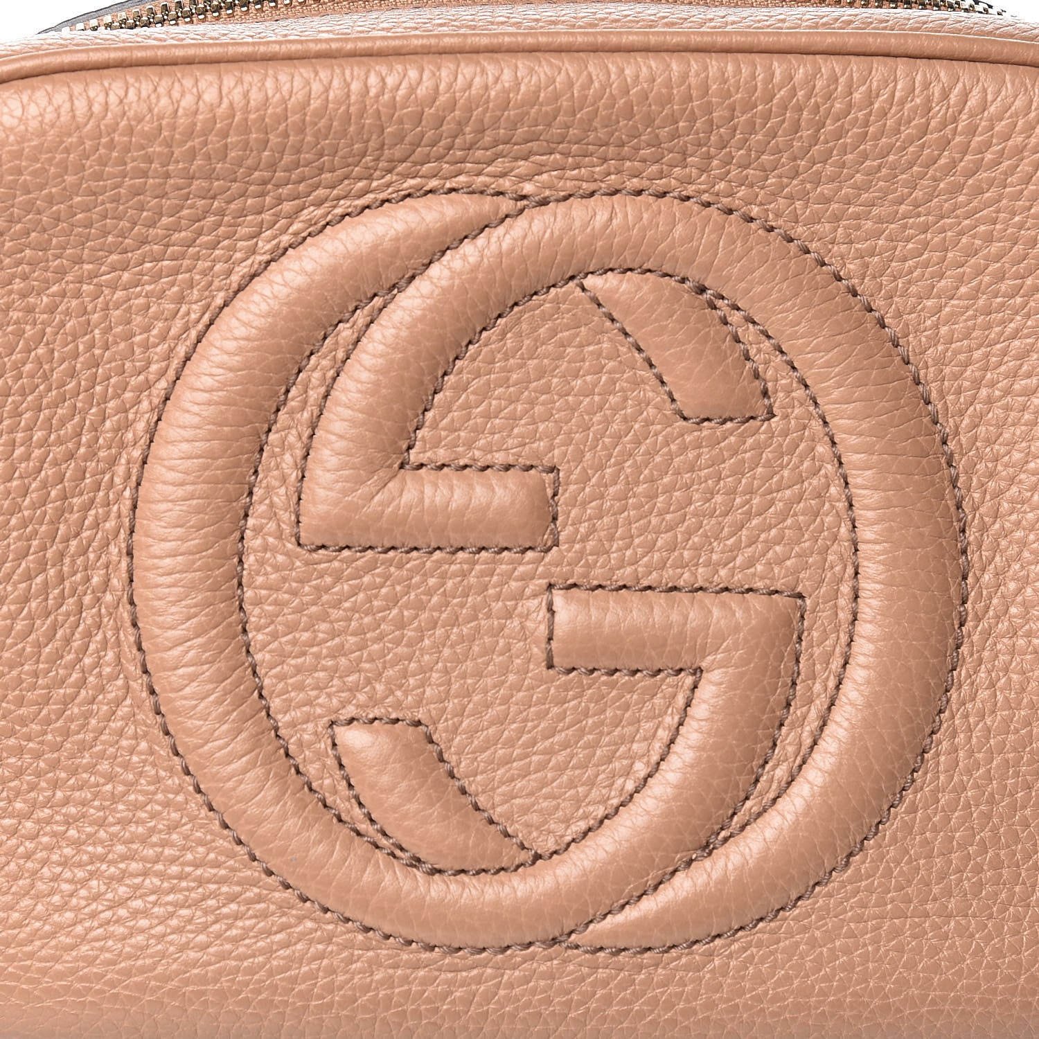 Gucci Pebbled Calfskin Small Soho Disco Bag Camelia 11 of 11