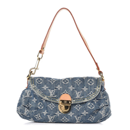 Louis Vuitton Monogram Denim Mini Pleaty Blue 1 of 9