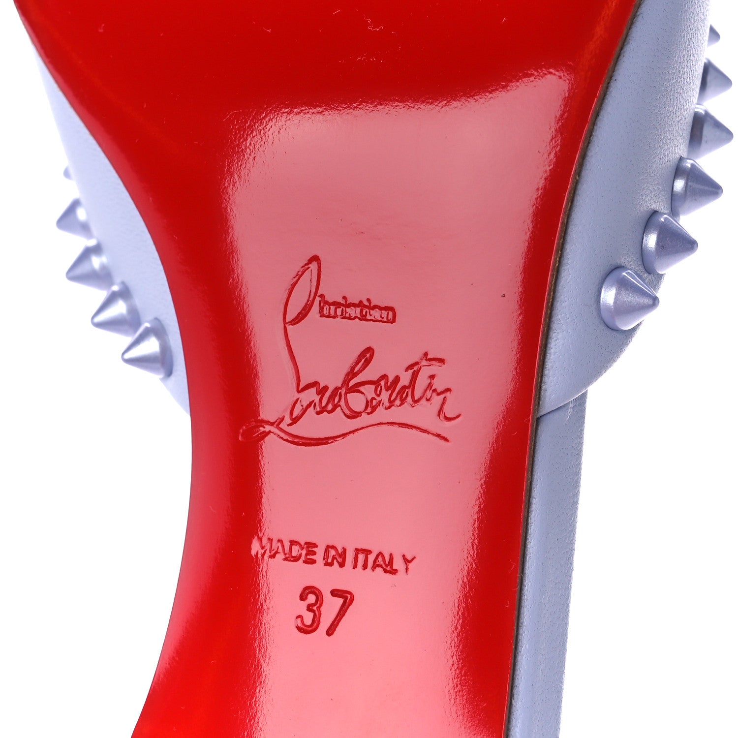 Christian Louboutin Nappa Spike Me Dolly 55 Sandals 37 Skylight