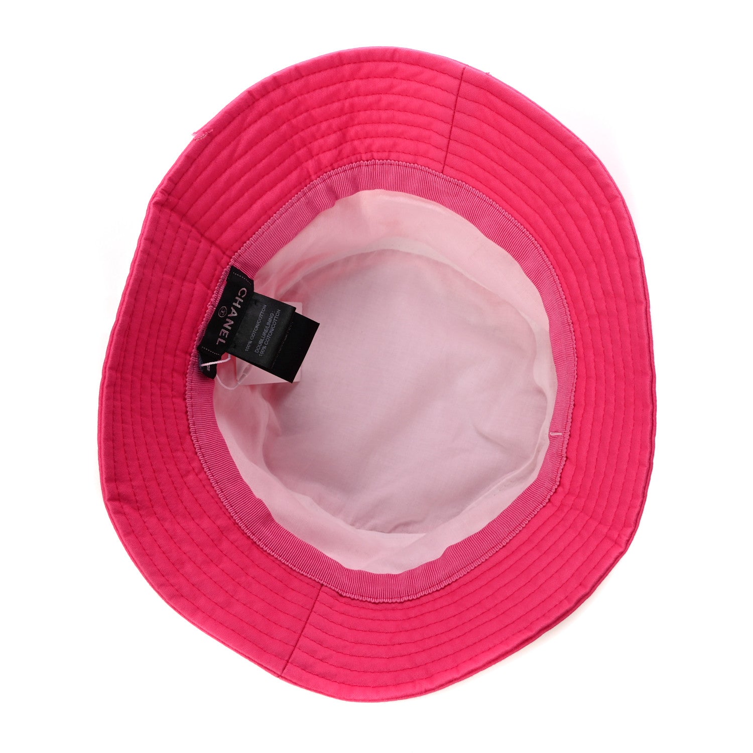 Chanel Canvas CC Bucket Hat M Fuchsia Orange 4 of 6
