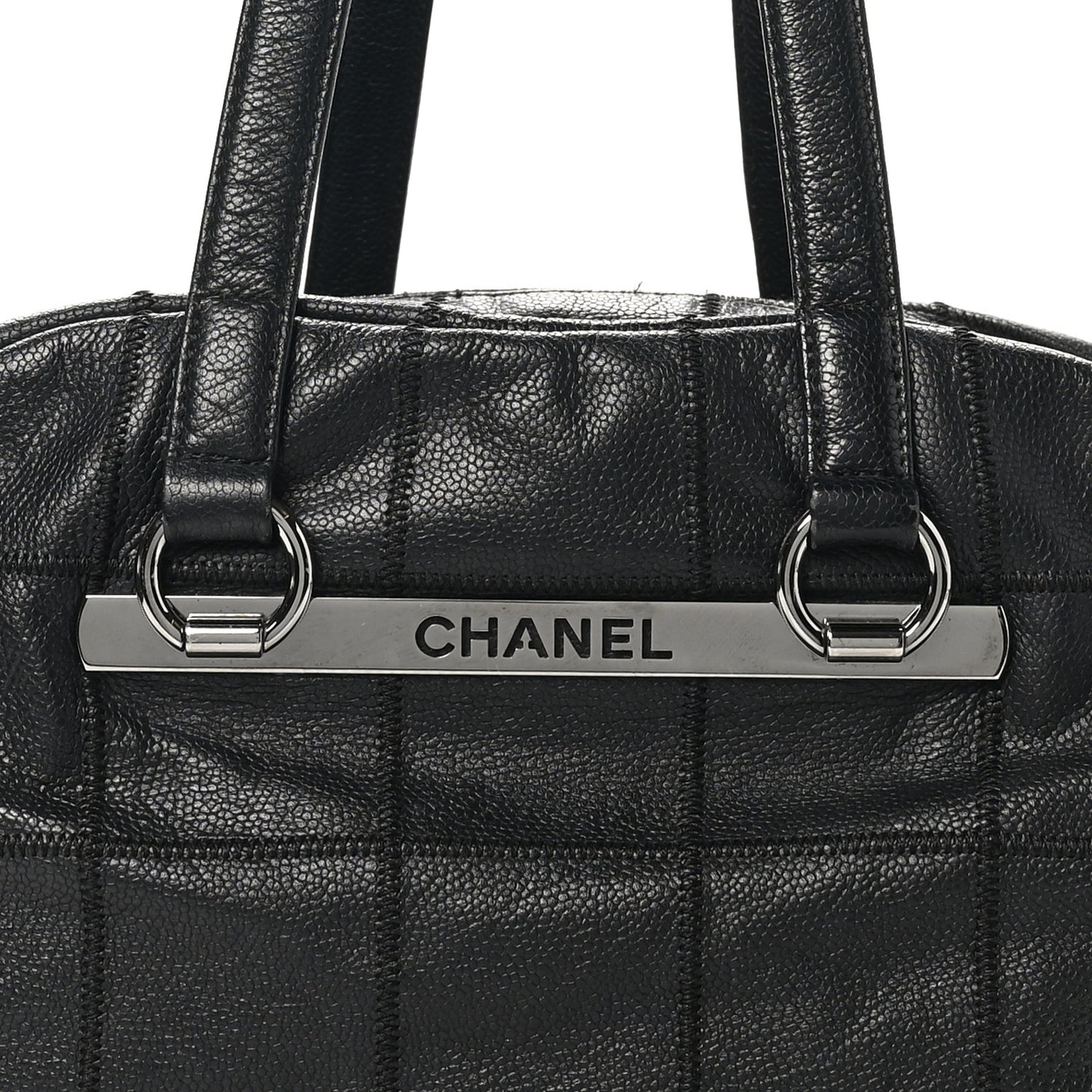 Caviar Square Stitched Bowler Black