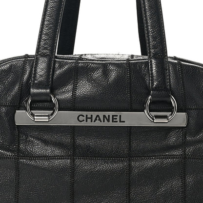 Chanel Caviar Square Stitched Bowler Black 8 of 12