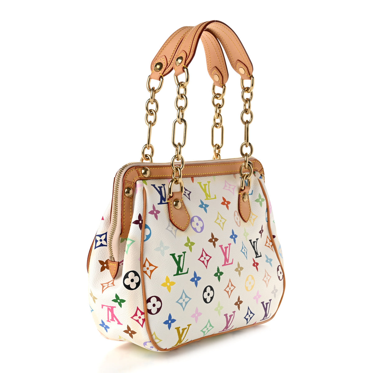 Louis Vuitton Monogram Multicolor Gracie MM White 3 of 9