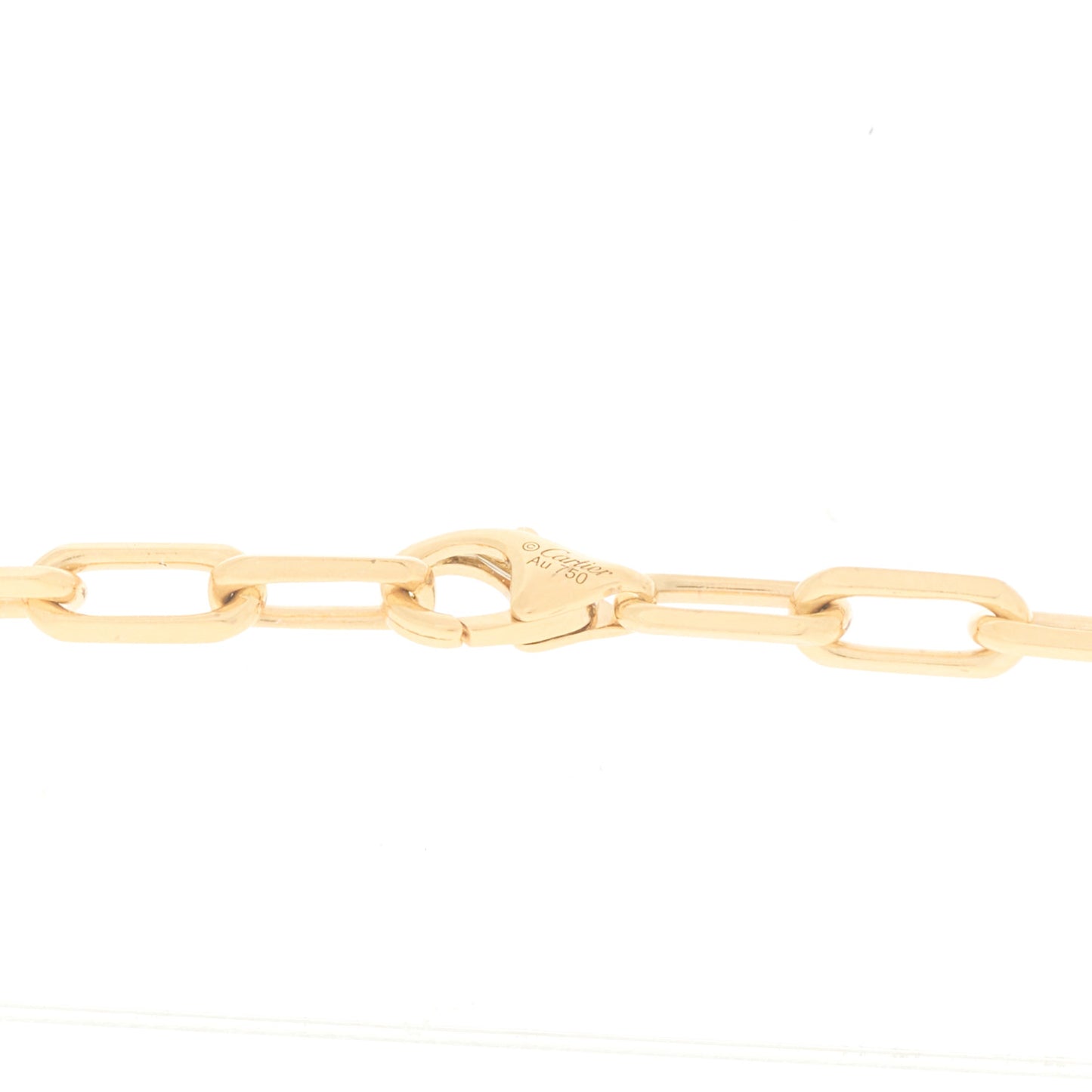 18K Yellow Gold SM Santos De Cartier Link Necklace