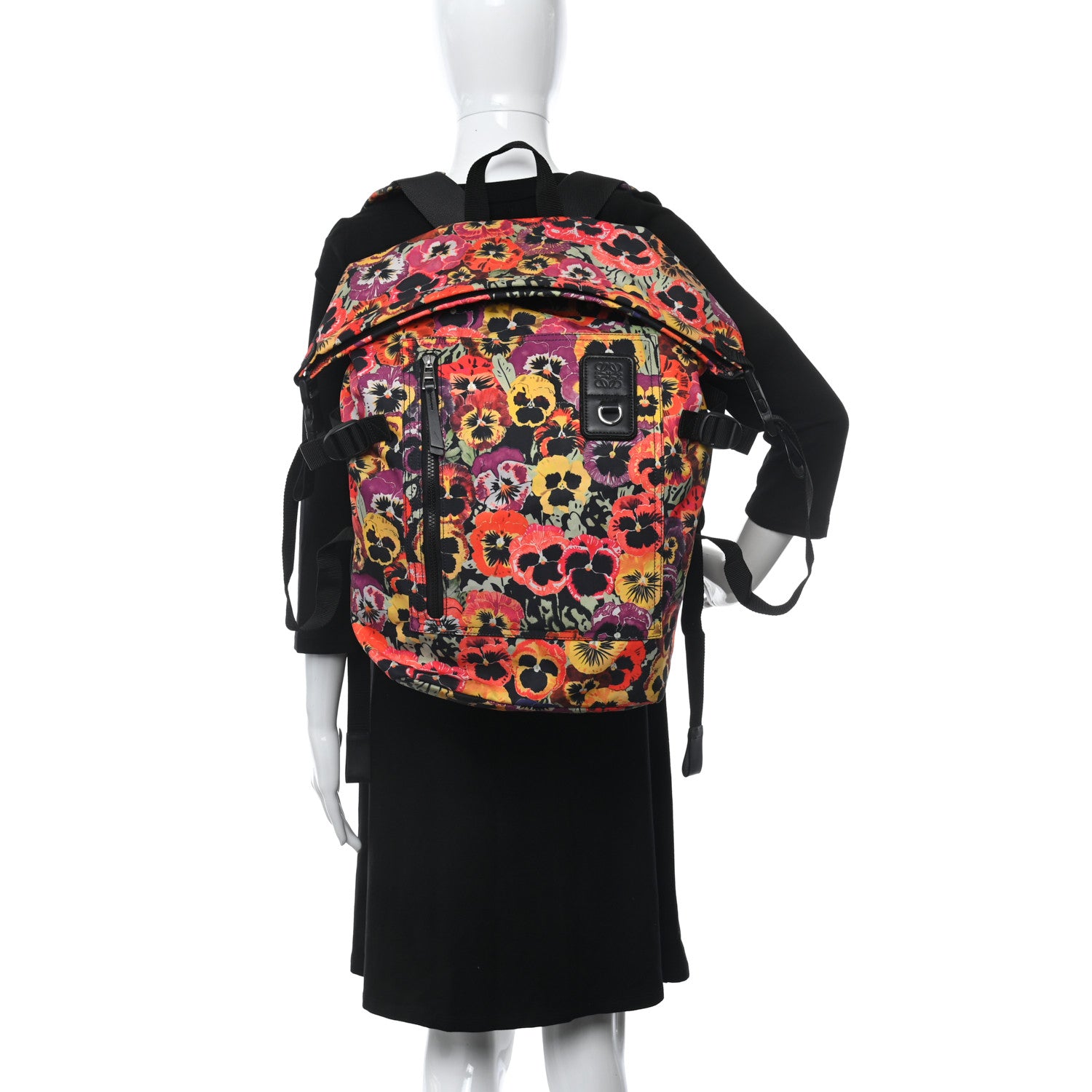 Loewe X JOE BRAINARD Nylon Pansies Print Roll Top Backpack Multicolor 2 of 10