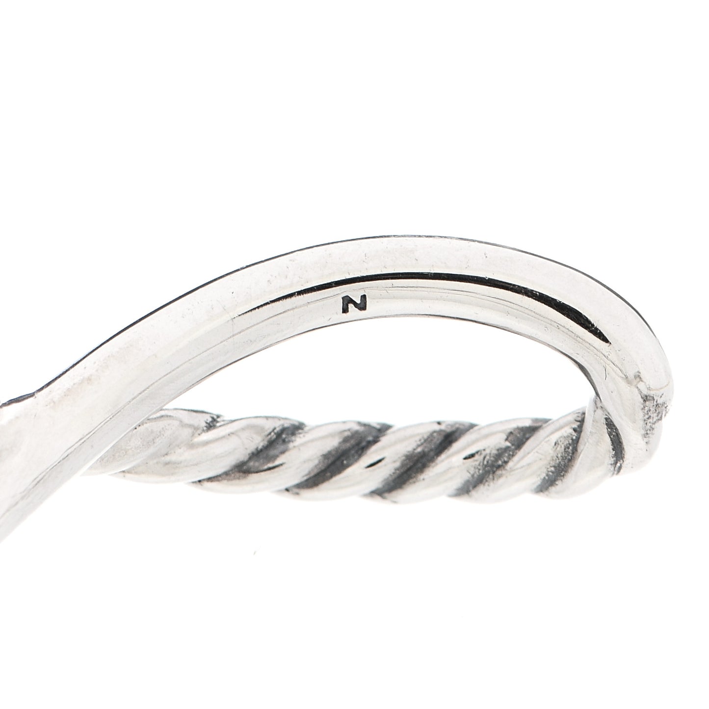 Sterling Silver Crossover Cable Hoop Earrings