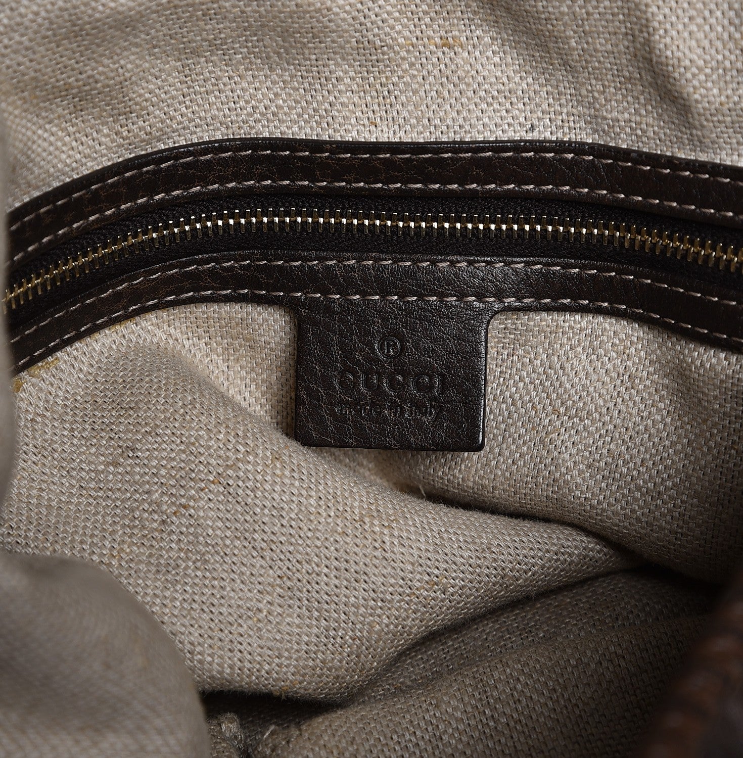 Gucci Monogram Large New Jackie Shoulder Bag Dark Brown 7 of 8
