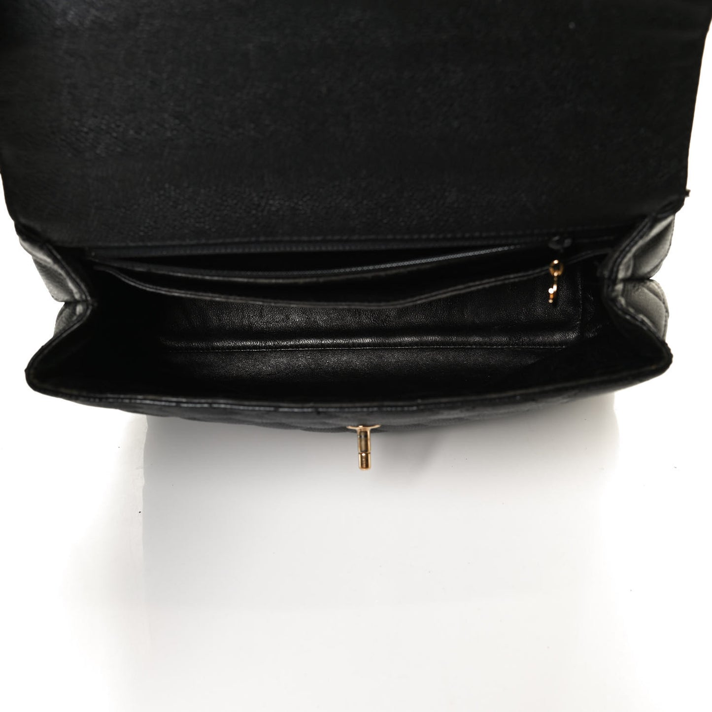 Caviar Quilted Jumbo Kelly Flap Black