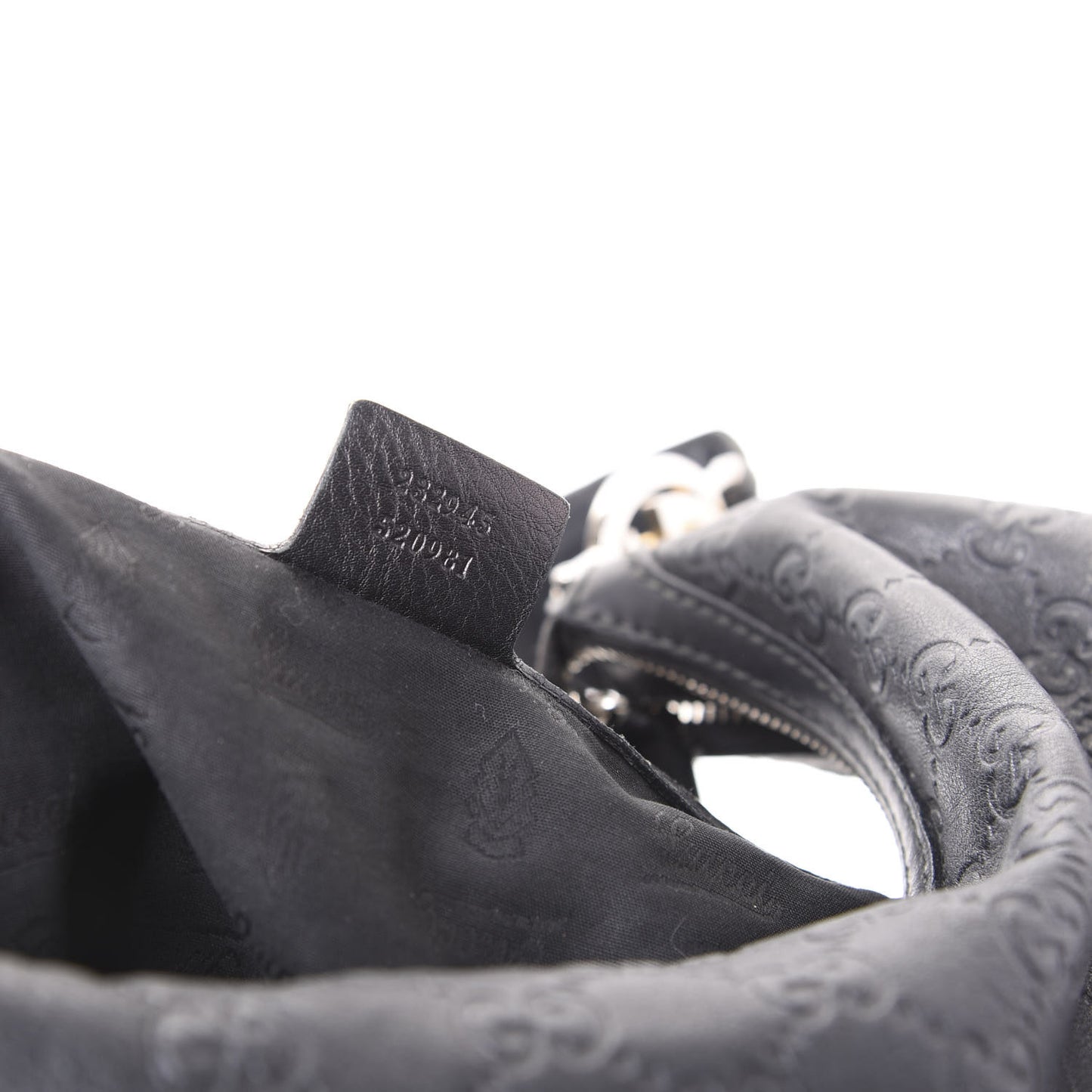 Guccissima Large GG Twins Hobo Black