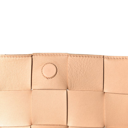 Bottega Veneta Lambskin Maxi Intrecciato Cassette Crossbody Bag Almond 16 of 17