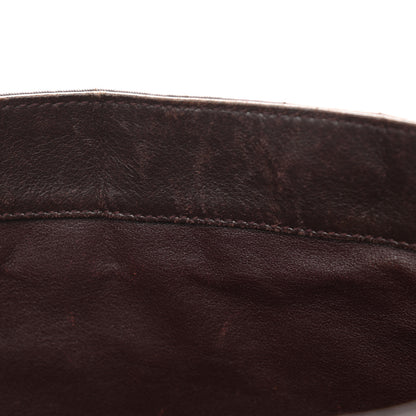Chanel Canvas Calfskin Chocolate Bar Quilted CC Shoulder Bag Dark Brown 11 of 15