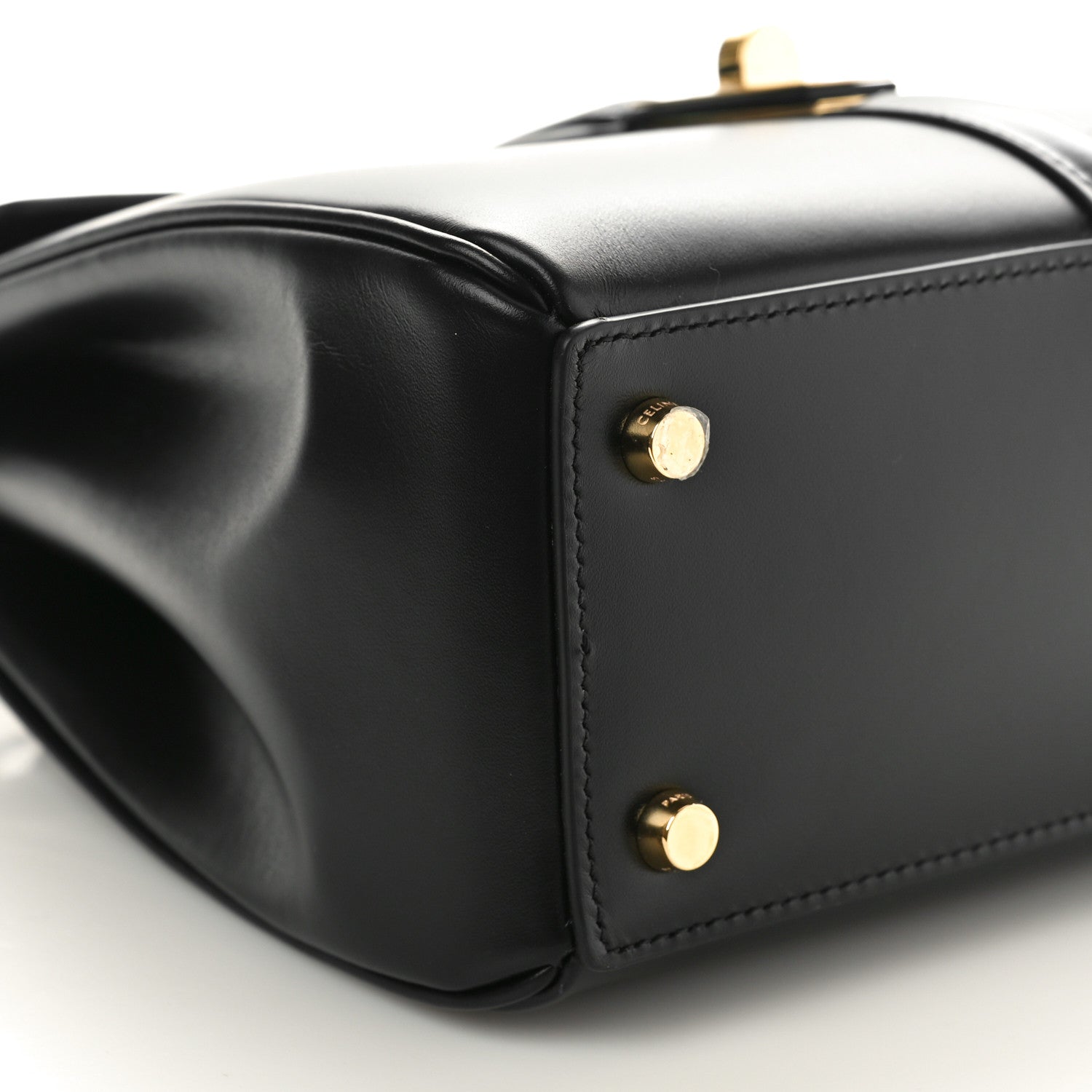Celine Satinated Calfskin Small 16 Top Handle Bag Black 9 of 10