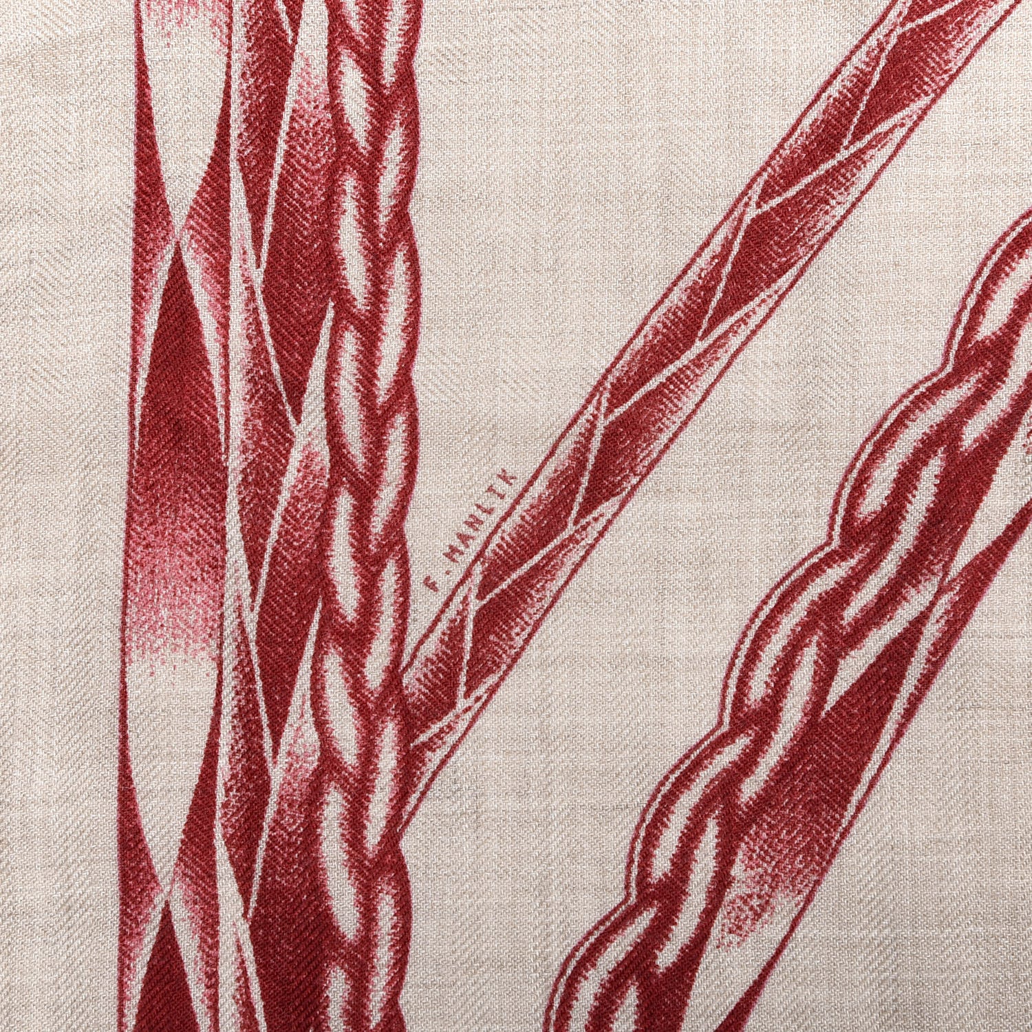 Hermes Cashmere Silk Robe Du Soir Shawl 140 Naturel Rouge H Bois de Rose 3 of 4