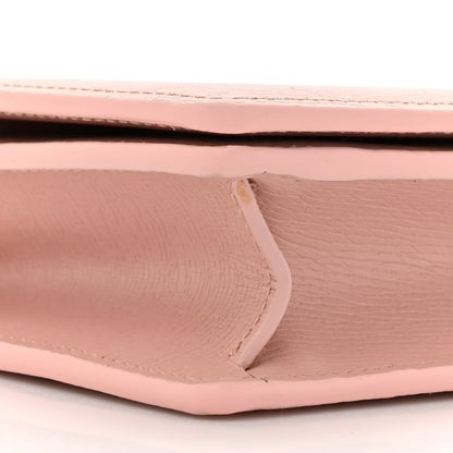 Gucci Textured Calfskin Script Logo Wallet On Chain Light Pink 9 of 14