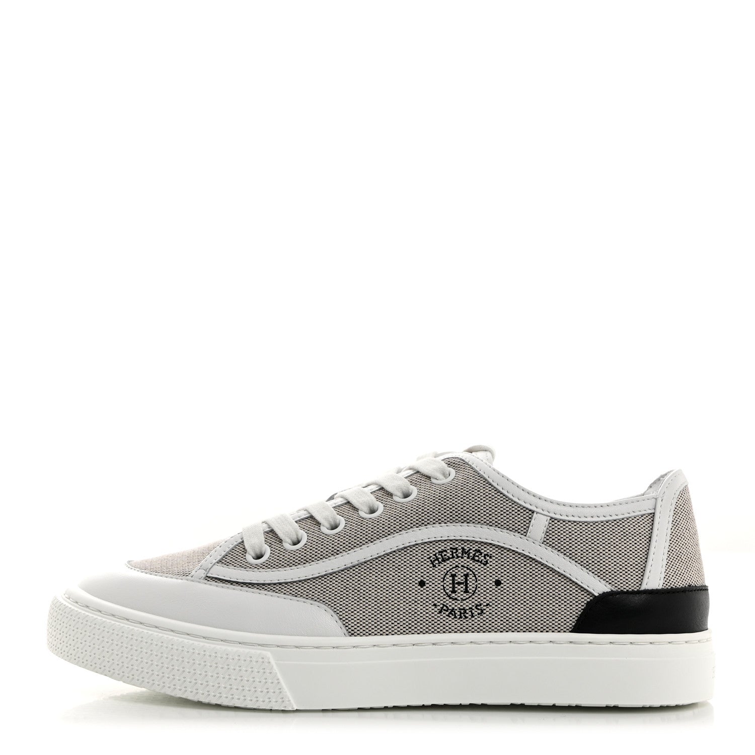 Hermes Canvas Calfskin Get Sneakers 36 Prunoir White 1 of 8
